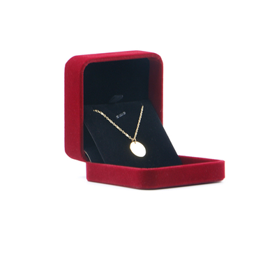 Boîte à bijoux en velours de luxe, boîte à bijoux carrée en velours rouge de luxe pour emballage de collier, bracelet et bague