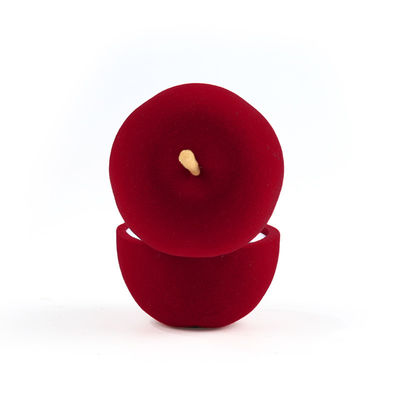 personnalisable personnalisé hign fin velours joaillerie rouge boîte d'anneau pour cadeau de Noël
