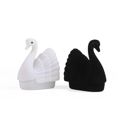 Emballage de bijoux en forme de cygne en velours de qualité supérieure personnalisé pour les cadeaux de vacances