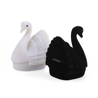 Emballage de bijoux en forme de cygne en velours de qualité supérieure personnalisé pour les cadeaux de vacances