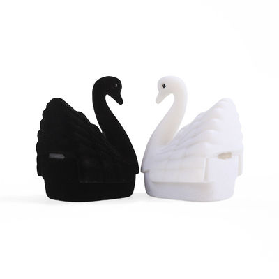 Emballage de bijoux en forme de cygne en velours de qualité supérieure personnalisé pour les cadeaux de vacances