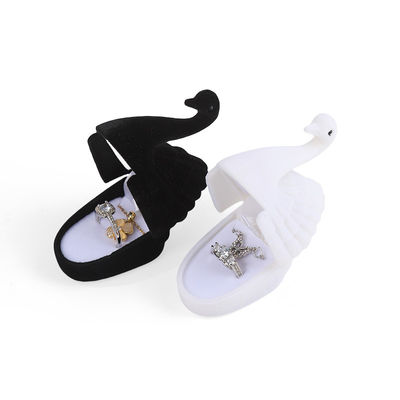 Emballage de bijoux en forme de cygne en velours de qualité supérieure personnalisé pour les cadeaux de vacances