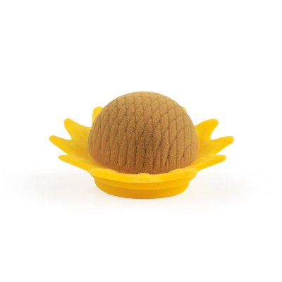 boîte à bijoux jaune en velours de tournesol de haute qualité personnalisée pour bague