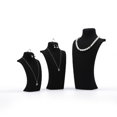 Mannequin de bijoux haut de gamme Présentoir de bijoux noir personnalisé Mannequin de bijoux