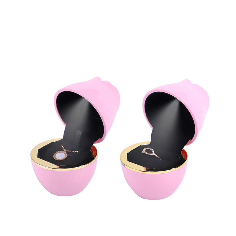 Boîte d'emballage de bijoux LED de taille personnalisée 2022 pour le bracelet à anneau rose