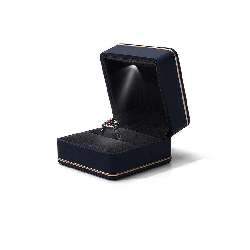 Package de bijoux Hanhong Logo personnalisé Impression à écran de soie Luxe boîte de rangement LED avec lumière