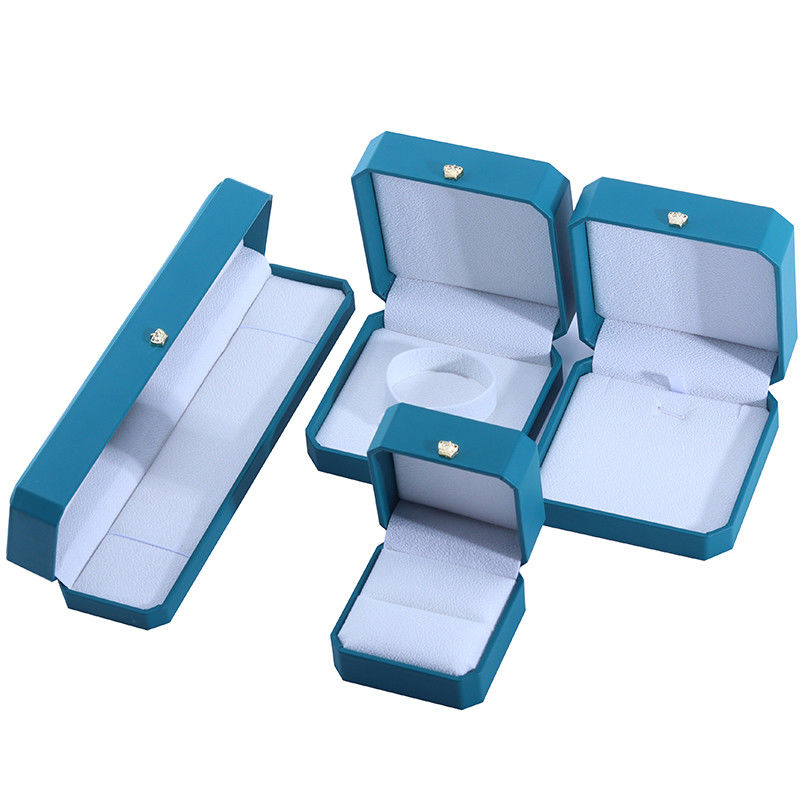 Boîte de rangement de bijoux en cuir vert PU pour bracelets et boucles d'oreilles