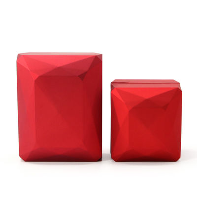 Boîte de rangement de bijoux en plastique revêtue de velours à logo personnalisé avec lumière LED et revêtement de velours