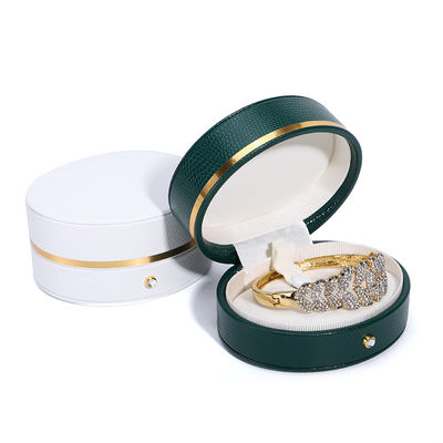 Organiseur de bijoux en cuir vert PU personnalisable Idéal pour les voyages par Hanhong