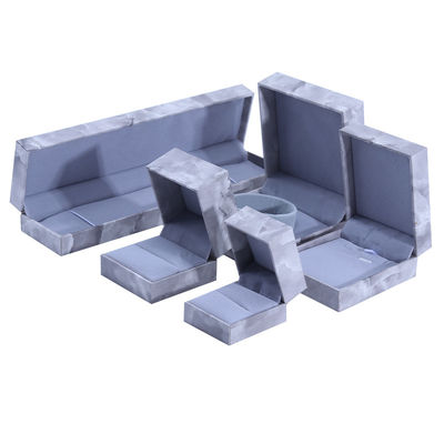 Fabrication de gros Luxe carré Box de bijoux personnalisé personnalisé haut de gamme Collier Bracelet Boucles d'oreilles Ring ensemble de bijoux Emballage carton papier flip marbre Jewelry Box avec logo