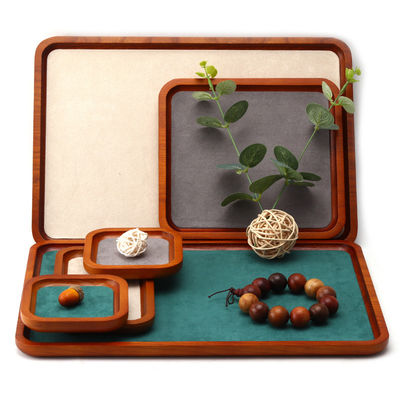 Display de bijoux en bois massif à revêtement multicolore