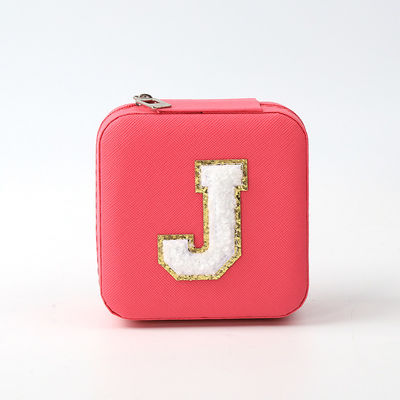 Coffret de rangement de bijoux de luxe pour cadeaux personnalisé Portable petit cuir rose rouge bijoux organisateur de voyage