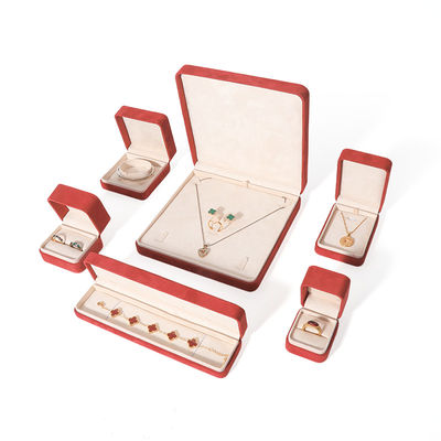 Impression 3D boîte de bijoux rouge de qualité supérieure emballage pour grand collier bracelet boucles d'oreilles ensemble d'anneau