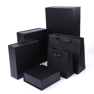 Fabrication en gros de boîtes cadeaux magnétiques de haute qualité, emballage avec logo personnalisé, luxe, écologique, en carton, papier noir, boîte à bijoux magnétique
