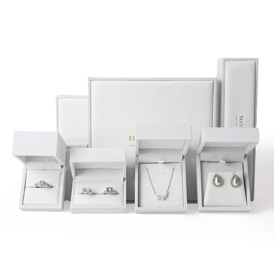 boîte à bijoux blanche carré en velours haut de gamme pour bracelet Collier d'anneau d'emballage