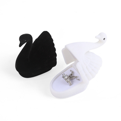 Emballage de bijoux en forme de cygne en velours de qualité supérieure personnalisé pour les cadeaux de vacances